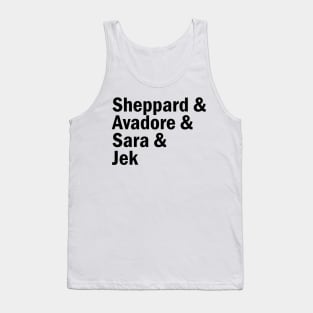 Party in Peril Season 1 Character Names Black Tank Top